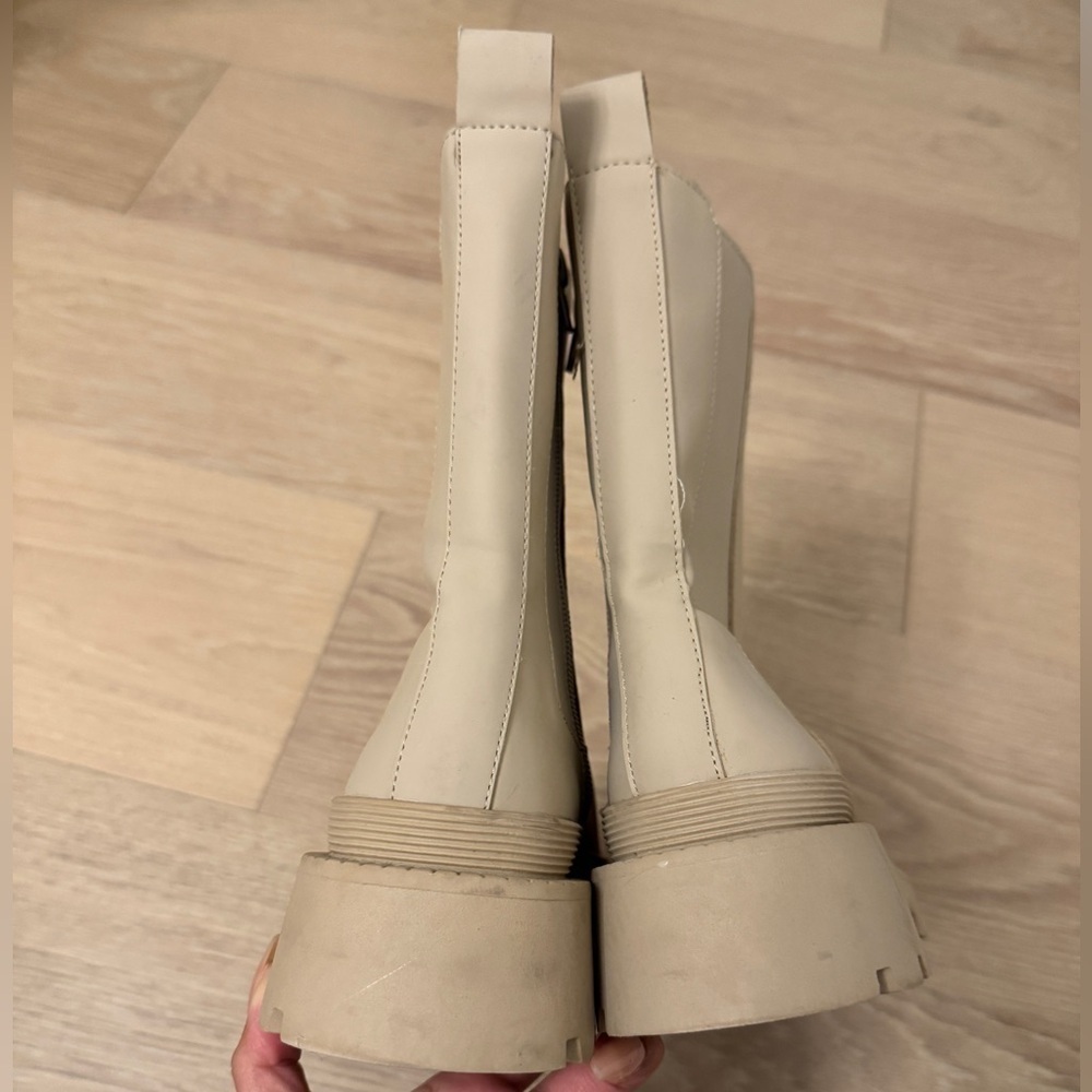 Zara Tan Rubber Boots - Picture 5 of 6